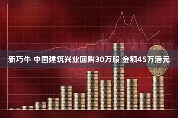 新巧牛 中国建筑兴业回购30万股 金额45万港元